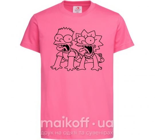 Дитяча футболка Лиса и Барт Яскраво-рожевий фото