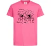 Детская футболка Ліса та Барт Ярко-розовый фото