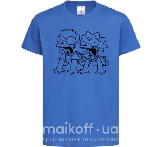 Детская футболка Лиса и Барт Ярко-синий фото