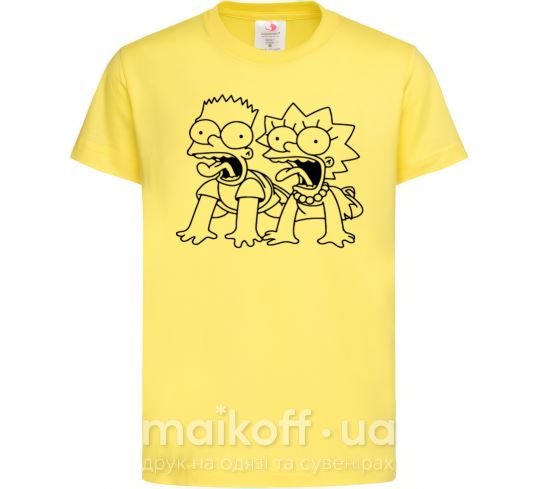 Дитяча футболка Лиса и Барт Лимонний фото