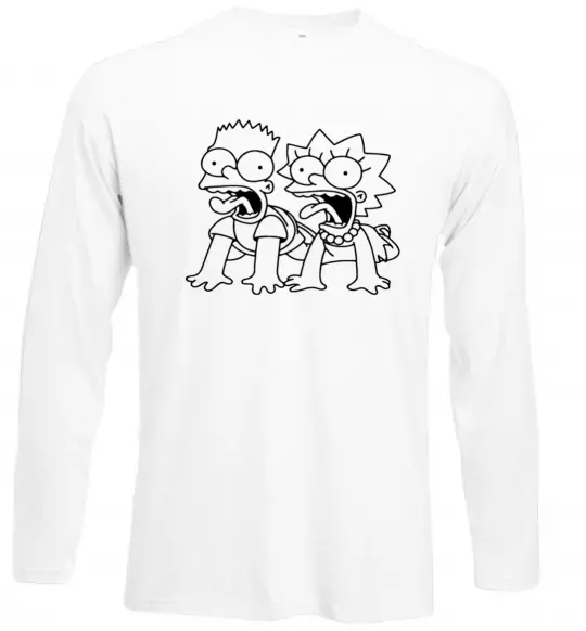 Лонгслив Ліса та Барт Белый фото