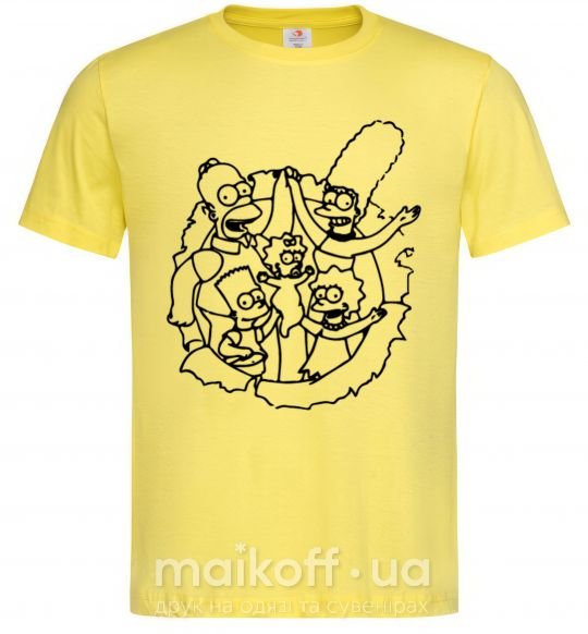 Мужская футболка Сипсоны вместе Лимонный фото