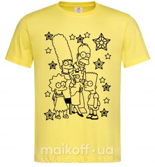 Чоловіча футболка Симпсоны в звездах Лимонний фото