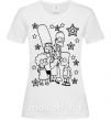 Женская футболка Симпсоны в звездах Белый фото