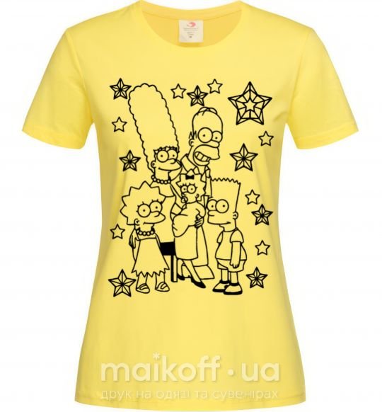 Жіноча футболка Симпсоны в звездах Лимонний фото