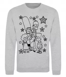 Свитшот SIMPSON SANTA Серый меланж фото