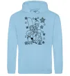 Чоловіча толстовка (худі) Сімпсони в зірках Блакитний фото