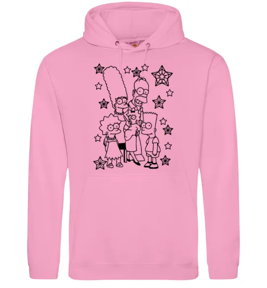 Жіноча толстовка (худі) Сімпсони в зірках Рожевий фото
