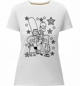 Жіноча преміум футболка Сімпсони в зірках