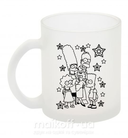 Чашка стеклянная Симпсоны в звездах Фроузен фото