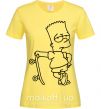 Жіноча футболка Барт со скейтом Лимонний фото