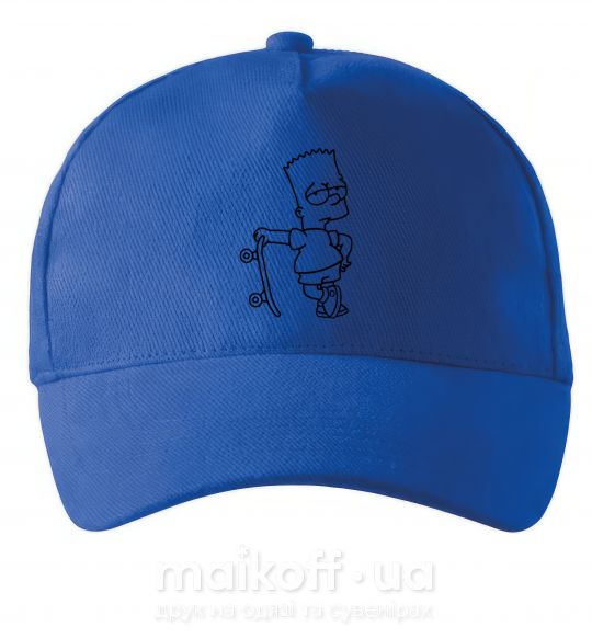 Кепка Барт со скейтом Яскраво-синій фото