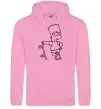 Жіноча толстовка (худі) Барт зі скейтом Рожевий Жіноча толстовка (худі) Барт зі скейтом Рожевий фото