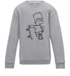Детский Свитшот Барт зі скейтом Серый меланж фото