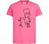 Дитяча футболка Барт зі скейтом Яскраво-рожевий Дитяча футболка Барт зі скейтом Яскраво-рожевий фото
