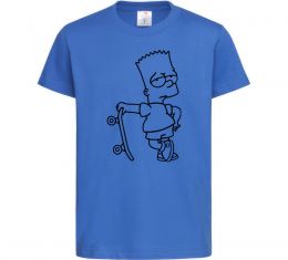 Дитяча футболка Барт зі скейтом Дитяча футболка Барт зі скейтом