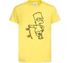 Дитяча футболка Барт зі скейтом Лимонний Дитяча футболка Барт зі скейтом Лимонний фото