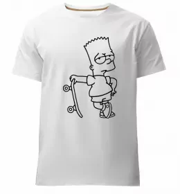 Мужская премиум футболка Homer Simpson Woo Hoo Белый фото