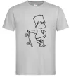 Мужская футболка Барт зі скейтом Серый Мужская футболка Барт зі скейтом Серый фото