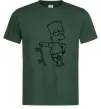 Мужская футболка Барт зі скейтом Темно-зеленый Мужская футболка Барт зі скейтом Темно-зеленый фото