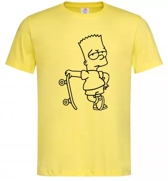 Мужская футболка Барт зі скейтом Лимонный фото