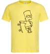 Мужская футболка Барт зі скейтом Лимонный Мужская футболка Барт зі скейтом Лимонный фото