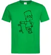 Мужская футболка Барт зі скейтом Зеленый Мужская футболка Барт зі скейтом Зеленый фото