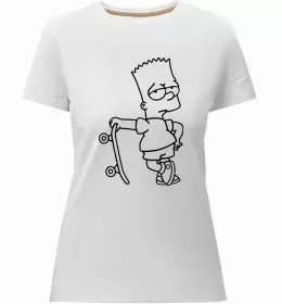 Женская премиум футболка The Simpsons Homer Черный фото