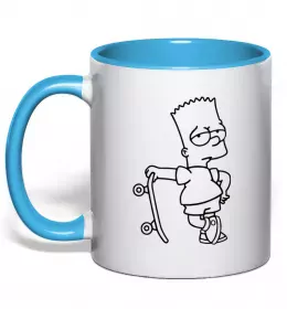 Чашка с цветной ручкой Гомер Сімпсон показує пальцем Солнечно желтый фото Чашка с цветной ручкой Гомер Сімпсон показує пальцем Солнечно желтый фото