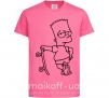 Дитяча футболка Барт со скейтом Яскраво-рожевий фото