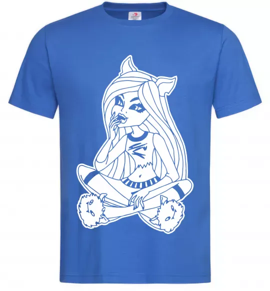 Мужская футболка Монстр в капцях Ярко-синий фото