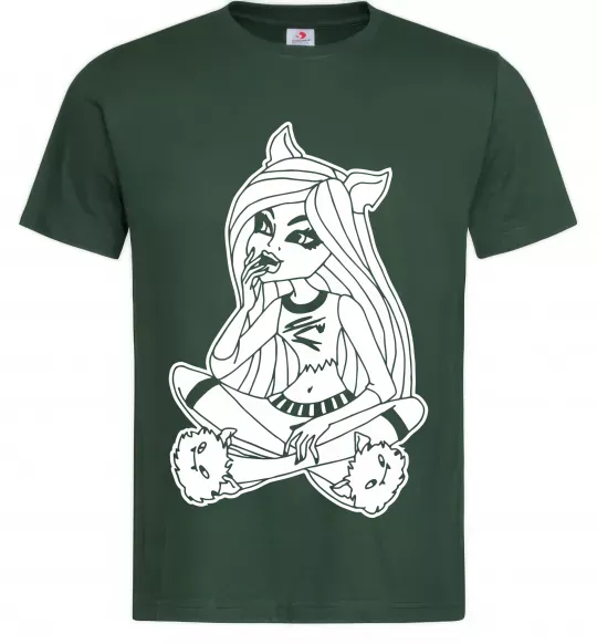 Мужская футболка Монстр в капцях Темно-зеленый фото