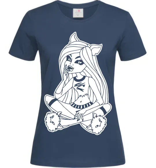 Женская футболка Монстр в капцях Темно-синий фото