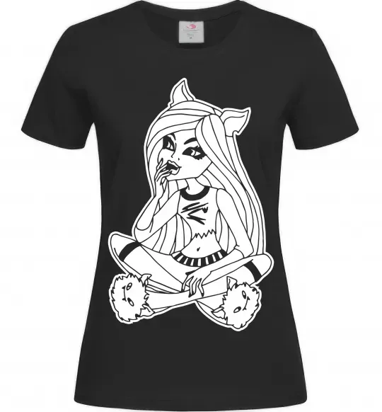 Женская футболка Монстр в капцях Черный фото