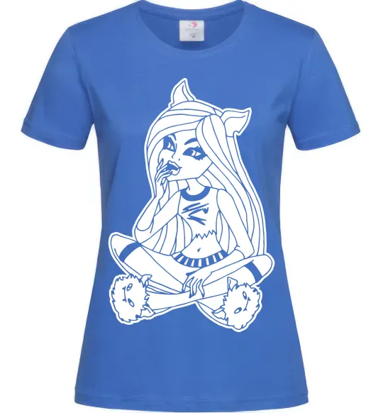 Женская футболка Монстр в капцях Ярко-синий фото