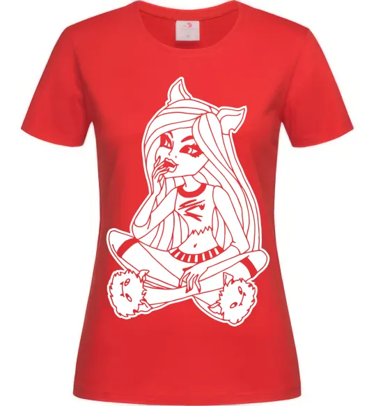 Женская футболка Монстр в капцях Красный фото