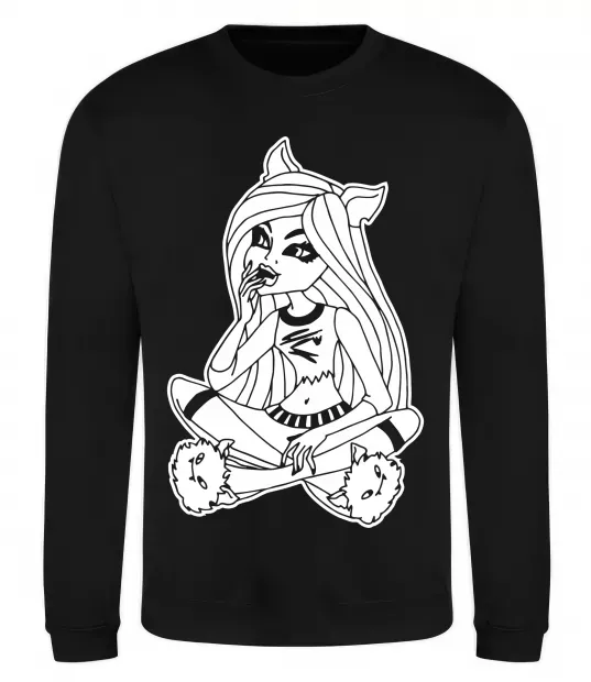 Світшот Монстр в капцях Чорний фото