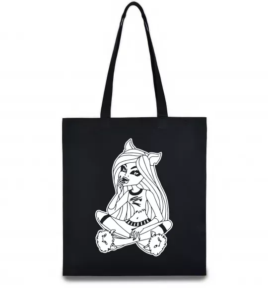 Эко-сумка Монстр в капцях Черный фото