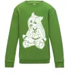 Детский Свитшот Монстр в капцях Лаймовый фото