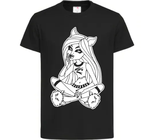 Дитяча футболка Монстр в капцях Чорний фото