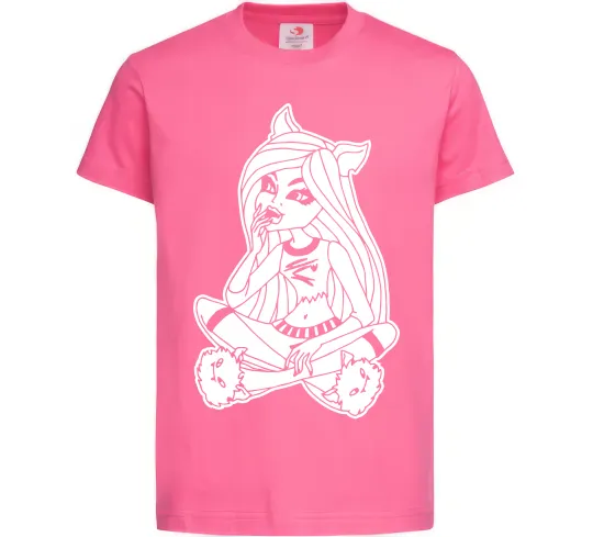 Дитяча футболка Монстр в капцях Яскраво-рожевий фото