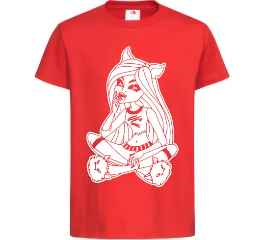 Дитяча футболка Монстр в капцях Червоний фото