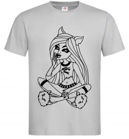 Мужская футболка Монстр в капцях Серый фото