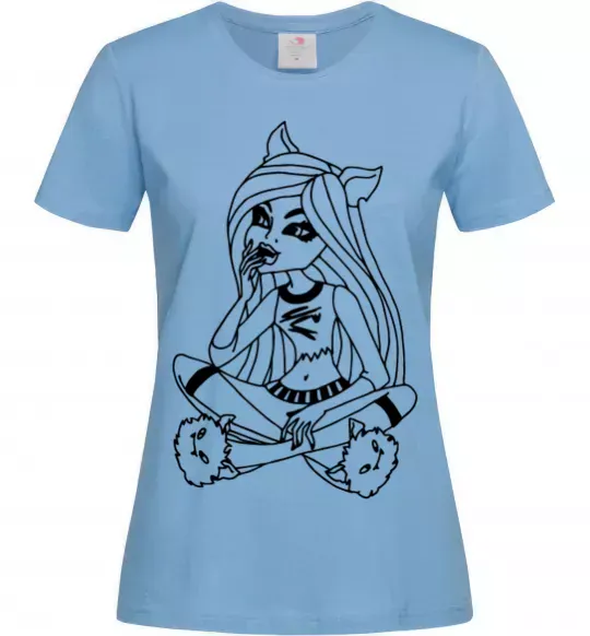 Женская футболка Монстр в капцях Голубой фото