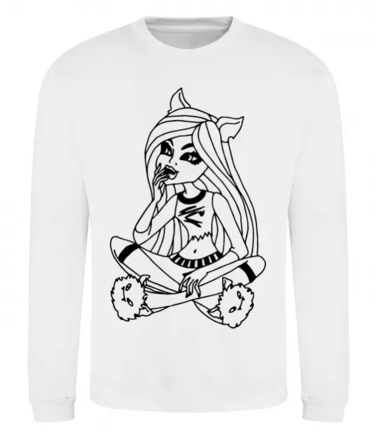 Світшот Монстр в капцях Білий фото