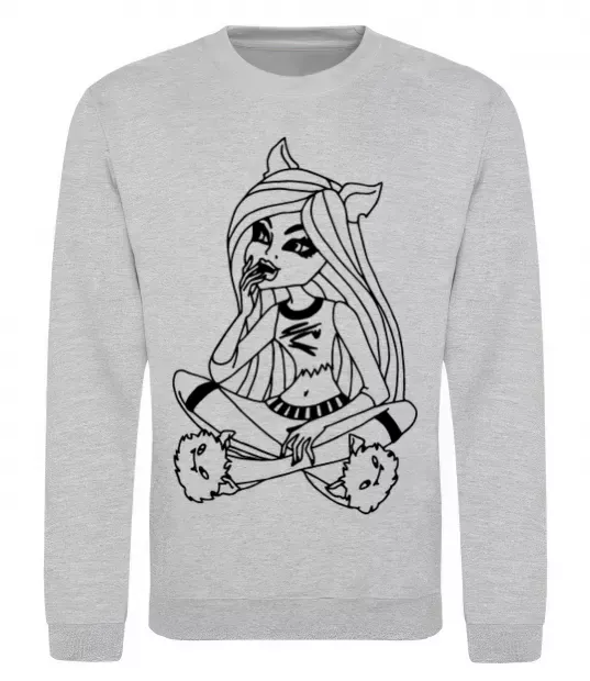 Світшот Монстр в капцях Сірий меланж фото