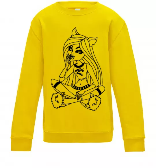 Детский Свитшот Монстр в капцях Солнечно желтый фото