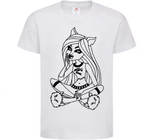 Дитяча футболка Монстр в капцях Білий фото