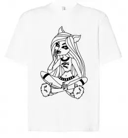 Футболка Оверсайз Монстр в капцях Белый фото