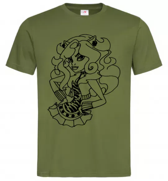 Чоловіча футболка Торалей в спідниці Оливковий фото